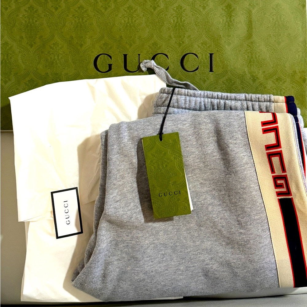 Gucci Stripe Tiger Tracks Pants